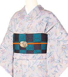 나고야 오비(허리띠) 플랜 실크, 엔틱